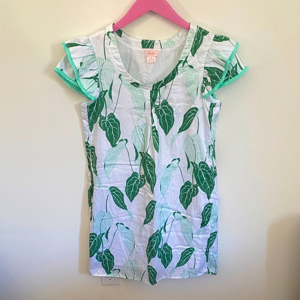 Persifor ruffle sleeve leaf dress💕